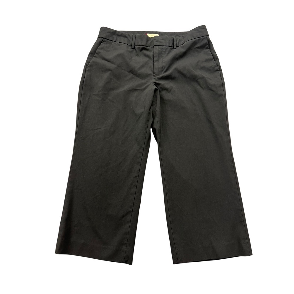 Gap Favorite Trouser Capri Womens 12 Black Wide‎ Leg GapStretch Cropped Pants